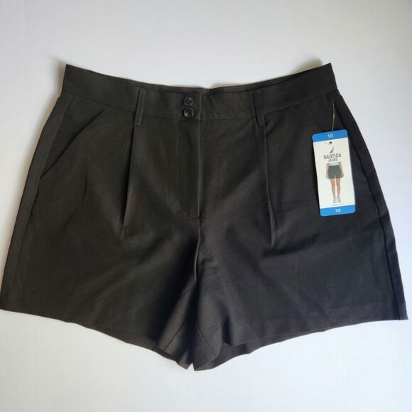 NAUTICA Women Black Shorts Dressy Casual With Pockets & Pleats Size 10 and 12 - Picture 11 of 15